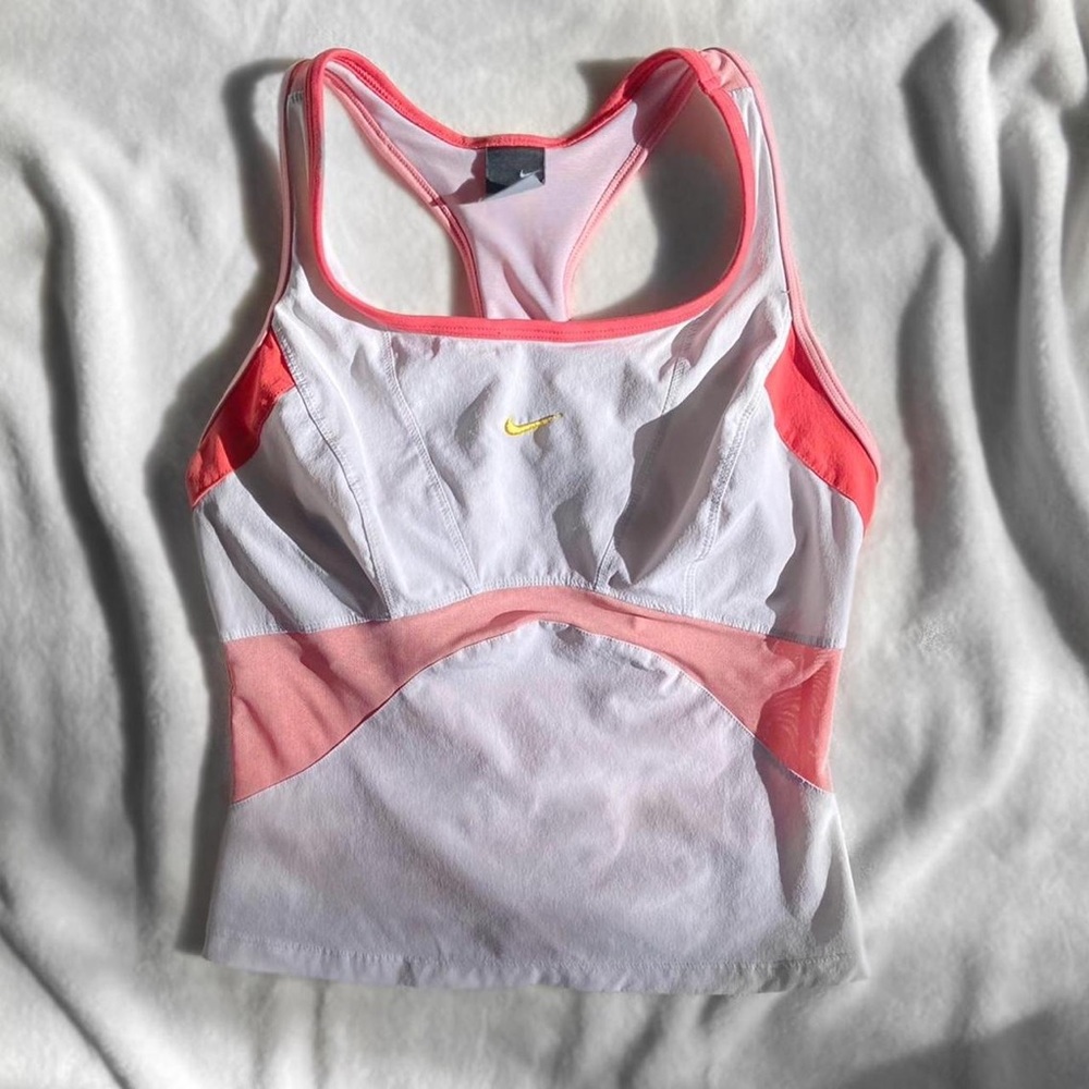Nike Y2K white/orange active tank